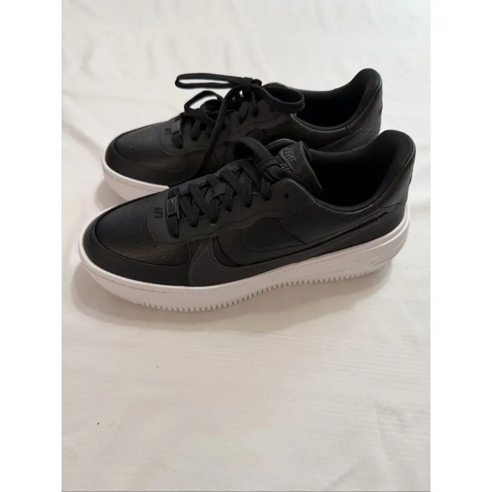 Nike Air Force One 1 I AF1 Platform Low Black Anthracite White DJ9946 001 Size 9